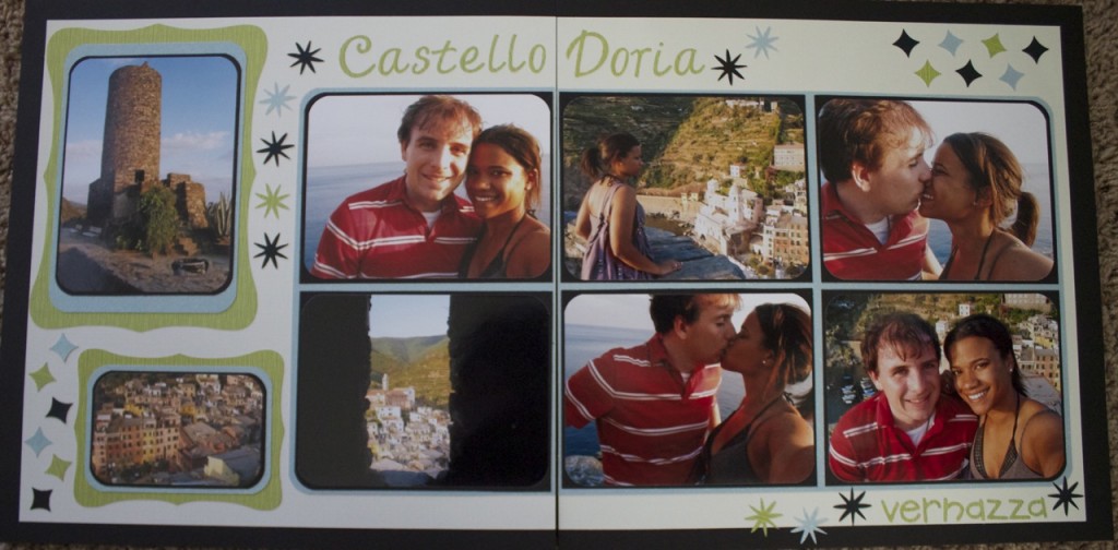 scrapbook layout castello doria vernazza cinque terre italy europe scrapbooking travel ideas