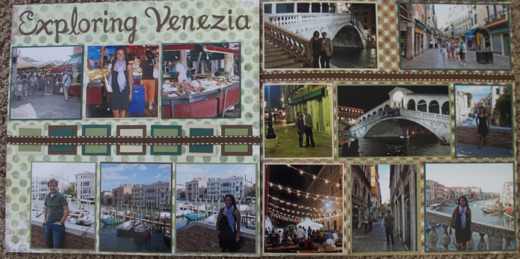 scrapbook layout exploring venezia venice italy europe scrapbooking travel ideas
