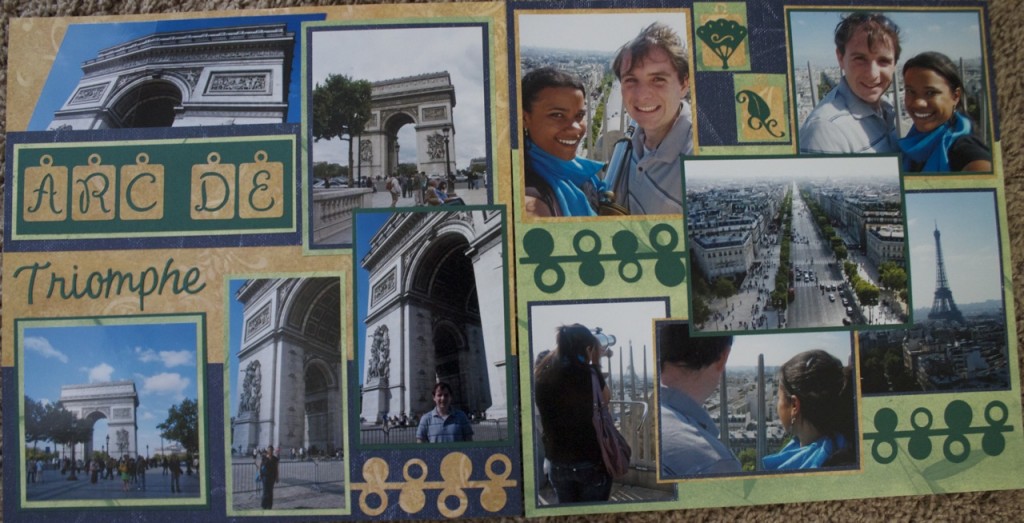 scrapbook layout arc de triomph paris france europe scrapbooking travel ideas