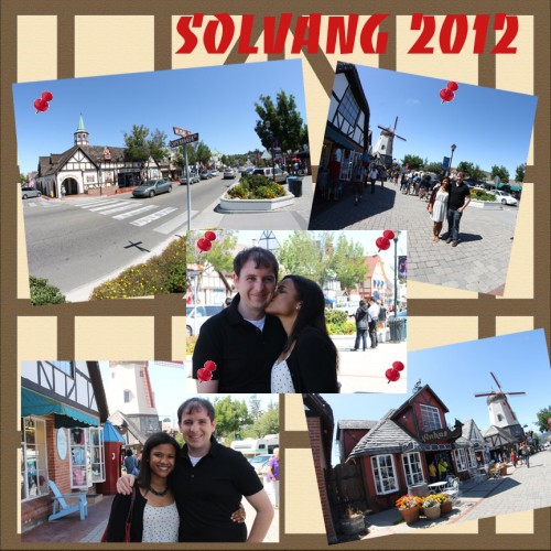 SuitcaseJournal: Downtown Solvang Digital Scrapbook Layout Idea by Kristin